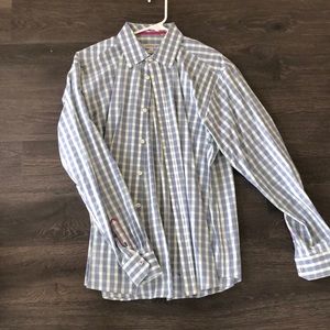 Jeremy Argyle men’s gray and lime green buttondown